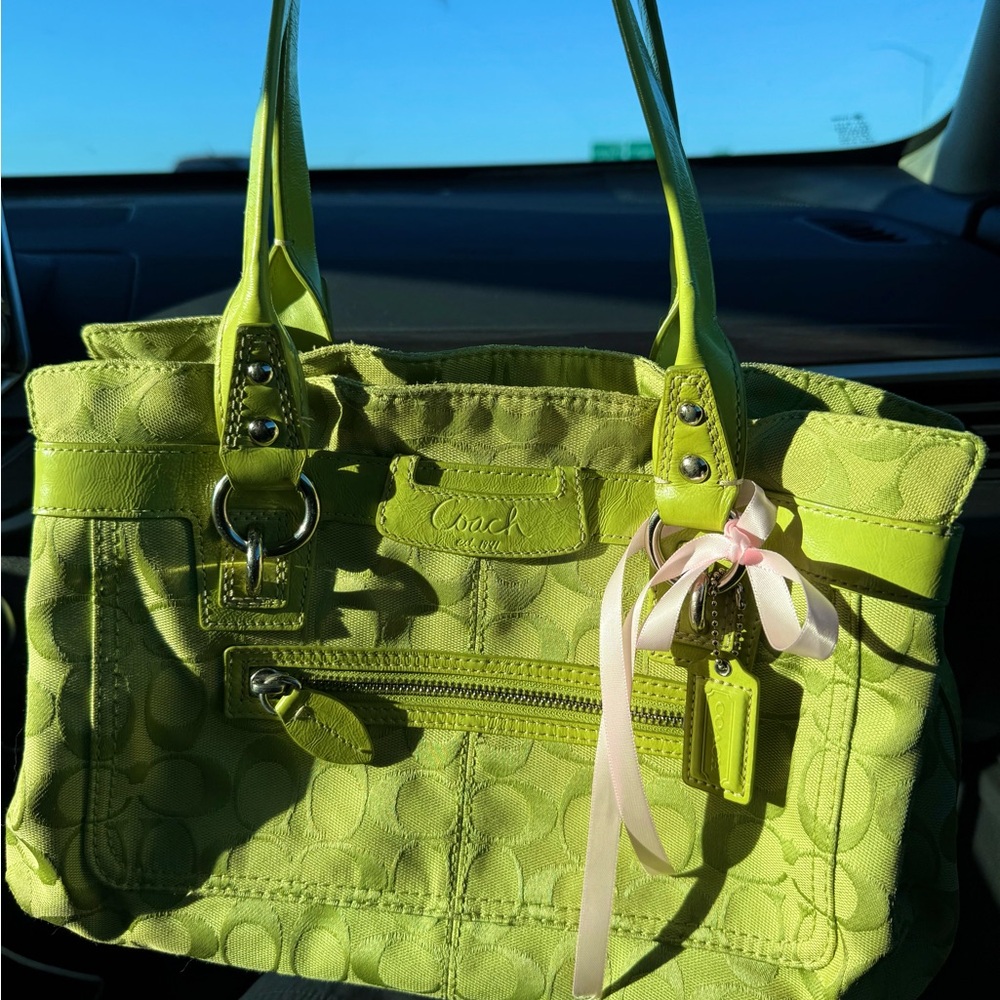 Coach Bright Green Shoulder Bag